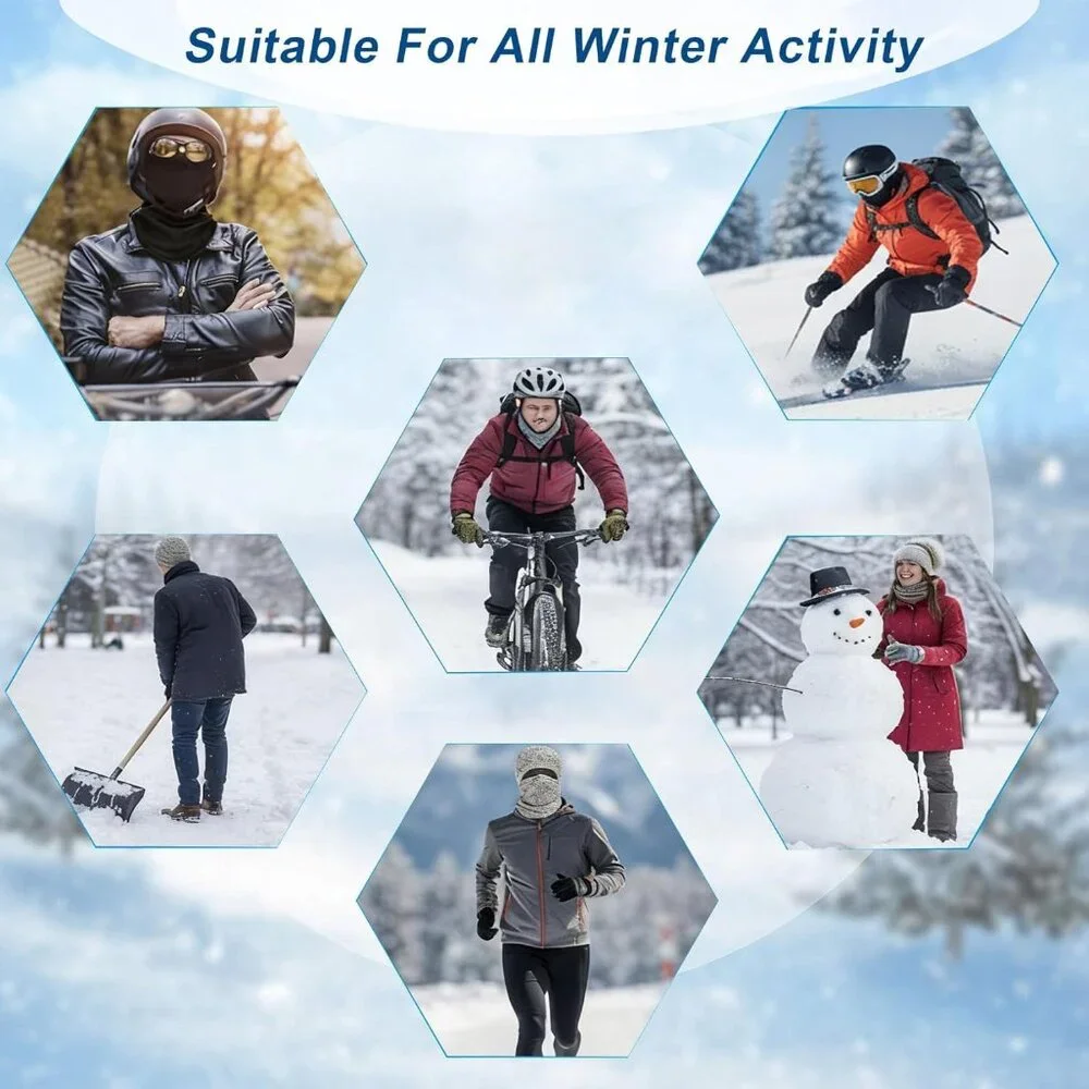 Winter Balaclava Ski Mask Breathable Warm Full Coverage for Snowboarding